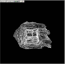 図4：手前のワイヤーフレームだけを表示